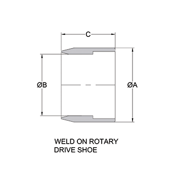  Weld On Rotary Drive Shoe Diagram for Water Well Drilling - Apex Industries